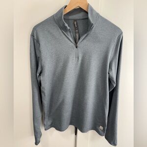 Vuori Ponto Performance Quarter-Zip Dusty Heather Blue